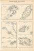 Channel Islands, Scilly Islands and Isle of Man. FULLARTON c1863 old map