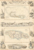British West Indian Possessions. Bermuda or Somers' Island. Jamaica c1863 map
