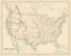 United States. New California. Confederate Arizona. Dacotah. FULLARTON c1863 map