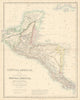Central America. Chiapa Tabasco Yucatan Honduras Guatemala Costa Rica c1863 map