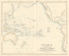 Oceania or Islands in the Pacific Ocean. Polynesia Melanesia FULLARTON c1863 map
