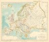 EUROPE Political map. Germany. Austria-Hungary. LETTS 1892 old antique
