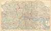 LONDON town city plan. Underground railways stations bus routes. LETTS 1892 map