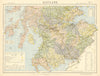 SCOTLAND SOUTH. Railways lighthouses lifeboat stations. LETTS 1892 old map