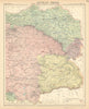 AUSTRIAN EMPIRE.Galizia Eastern Hungary Transylvania Galicia. LETTS 1892 map