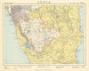 BRITISH INDIA SOUTH. Mysore Carnatic Madras. Telegraphs Railways. LETTS 1892 map
