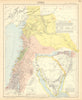 LEVANT. Syria Palestine Lebanon. Lighthouses. Inset Sinai Negev. LETTS 1892 map