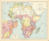 COLONIAL AFRICA. International African Association (Congo). LETTS 1892 old map