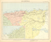 ALGERIA. North Africa. Algier Algiers Oran Constantine. LETTS 1892 old map