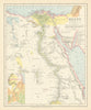 EGYPT. Nile valley. Suez Canal. Red Sea. 'Sherm'/Sharm el-Sheikh. LETTS 1892 map