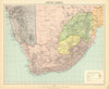 SOUTH AFRICA. Cape Colony Orange Free State Transvaal Nama Land. LETTS 1892 map