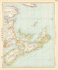NOVA SCOTIA New Brunswick Prince Edward's Island. Lighthouses. LETTS 1892 map