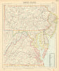 MID-ATLANTIC STATES. Pennsylvania NJ Maryland Delaware Virginia. LETTS 1892 map