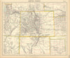 COLORADO & ROCKY MOUNTAINS. Utah New Mexico Denver. Railroads. LETTS 1892 map