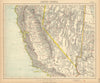 CALIFORNIA & NEVADA. Los Angeles San Francisco. Lighthouses. LETTS 1892 map
