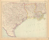 US GULF COAST. Texas Louisiana Mississippi. Lighthouses Consuls. LETTS 1892 map