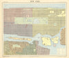 NEW YORK CITY town map plan. Midtown/Upper Manhattan Brooklyn. LETTS 1892