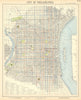 PHILADELPHIA antique town city map plan. Streetcar lines. LETTS 1892 old
