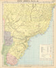 SOUTH BRAZIL URUGUAY. Lighthouses. Bahia Minas Gerais Sao Paolo. LETTS 1892 map