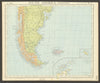 PATAGONIA. Argentina Chile Tierra del Fuego Falklands S Georgia.LETTS 1892 map