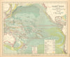 PACIFIC OCEAN currents British French German US Spanish colonies. LETTS 1892 map