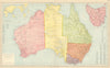 AUSTRALIA. White=unexplored. Violet & green=best sheep country. LETTS 1892 map