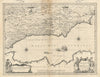 Granata et Murcia Regna. Granada and Murcia, Spain by Blaeu c1645 old map