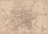 EDINBURGH. Large town/city plan by BR DAVIES for the Dispatch Atlas 1862 map