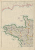 FRANCE NORTH WEST. Brittany Bretagne Normandy Normandie Loire.JW LOWRY 1862 map