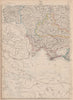 RUSSIA IN EUROPE SW. Ukraine & Poland. JW LOWRY for the Dispatch atlas 1862 map