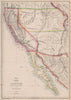 BAJA/CALIFORNIA, UTAH & NEW MEXICO TERRITORIES. Pre-Nevada. ETTLING 1862 map