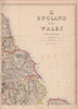 ENGLAND NORTH EAST COAST Lincs Yorks Durham Northumbs. >Berwick WELLER 1863 map