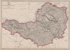 SOMERSETSHIRE. Antique county map. Railways. Mendips. Exmoor. WELLER 1863