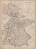 'Germany (Western)' showing states & railways. JW LOWRY.Dispatch atlas 1863 map
