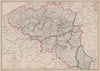 BELGIUM & LUXEMBOURG. Provinces rivers railways. JW LOWRY. Dispatch 1863 map