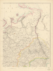 RUSSIA IN EUROPE NE. Perm. Great Russia. JW LOWRY. Dispatch atlas 1863 old map