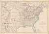 CIVIL WAR USA showing Union Confederate & Border states. ETTLING 1863 old map