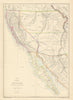 BAJA/CALIFORNIA, UTAH & NEW MEXICO TERRITORIES. Pre-Nevada. ETTLING 1863 map