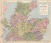 SCOTLAND NORTH. Railways lighthouses lifeboat stations. LETTS 1889 old map