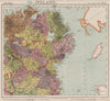 NE IRELAND. Lighthouses. Lifeboat stations. Round towers. Ulster. LETTS 1889 map