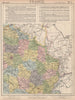 NE FRANCE w/o Alsace Lorraine. Champagne Picardy Burgundy Nord.LETTS 1889 map