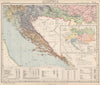 DALMATIAN COAST. Lighthouses. Croatia Istria Dubrovnik Split. LETTS 1889 map