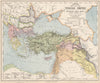 OTTOMAN EMPIRE in Europe and Asia. Greece Balkans Turkey Levant. LETTS 1889 map