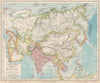 ASIA. British India Hedjaz China Arabia Persia Siam Beloochistan. LETTS 1889 map