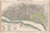 CALCUTTA KOLKATA antique town city map plan. Public buildings. LETTS 1889