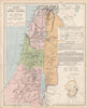 ANCIENT PALESTINE Samaria Galilee Pera Judaea. Ancient Jerusalem. LETTS 1889 map