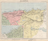 ALGERIA. North Africa. Algier Algiers Oran Constantine. LETTS 1889 old map
