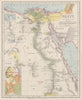 EGYPT. Nile valley. Suez Canal. Red Sea. 'Sherm'/Sharm el-Sheikh. LETTS 1889 map
