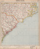 North & South Carolina coast. Lighthouses railroads Cape Hatteras LETTS 1889 map