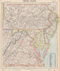 MID-ATLANTIC STATES. Pennsylvania NJ Maryland Delaware Virginia. LETTS 1889 map